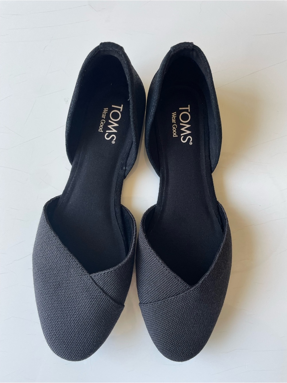 Tom’s Gemma D’Orsay Black Flat Size 9.5 NWT - Picture 8 of 11